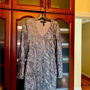 BCBG sequined mini holiday dress size small. Worn only once